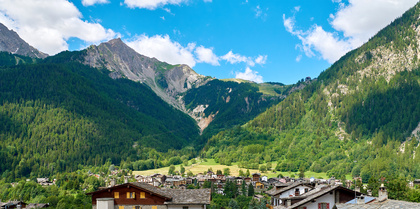 Chamonix and Mont Blanc Mountain Range, France